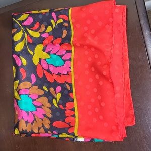 Givenchy Silk Scarf, Red Floral Pattern